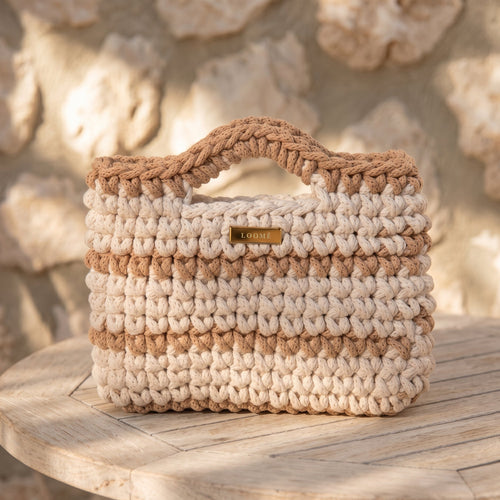 Cappuccino — handmade crochet bag by LOOMÉ